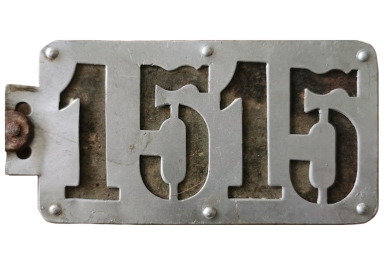 Historische Velonummer 1515 der Stadt Winterthur